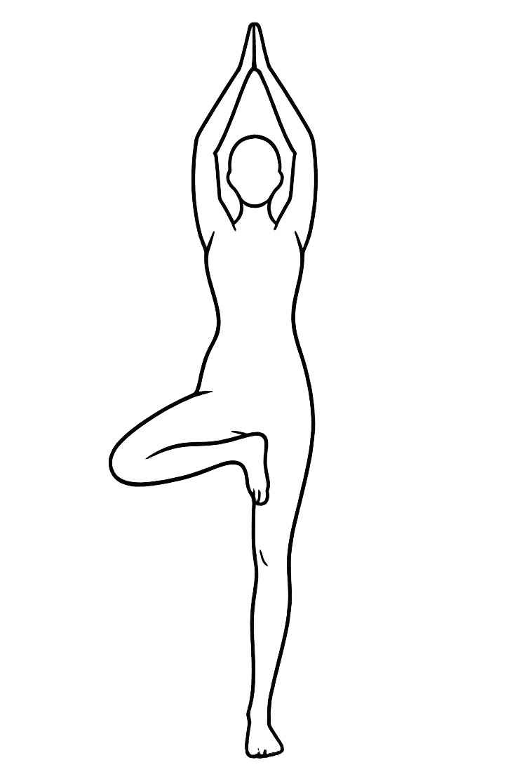 Tree Pose Outline Guide